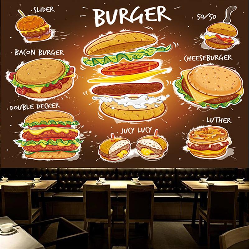 Custom Any Size Mural Wallpaper 3D Hamburger Fast Restaurant Background Wall Decor Modern Creative Graffiti Papel De Parede Wallpapers
Custom Any Size Mural Wallpaper 3D Hamburger Fast Restaurant Background Wall Decor Modern Creative Graffiti Papel De Parede Wallpapers
