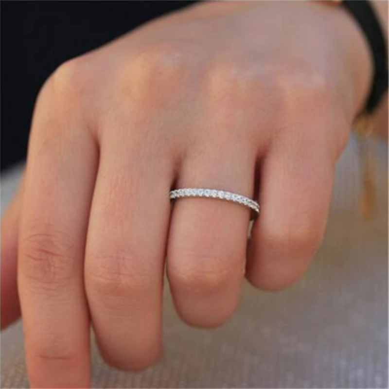 Female Cross ring 925 Sterling silver Micro Pave AAAAA Cz Engagement Wedding Band Rings for women Bridal Party Jewelry