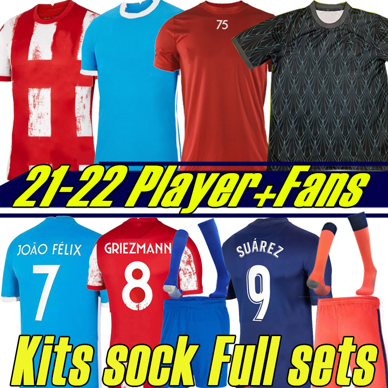 21/22 GRIEZMANN Soccer Jerseys 4th fans palyer version Suárez Madrid 2021 2022 João Félix Koke M.LLorente DEMBÉLÉ LEMAR Men+Kids Kits sock Full sets football shirt unifroms, Majing 21-22 fourth
21/22 GRIEZMANN Soccer Jerseys 4th fans palyer version Suárez Madrid 2021 2022 João Félix Koke M.LLorente DEMBÉLÉ LEMAR Men+Kids Kits sock Full sets football shirt unifroms, Majing 21-22 fourth