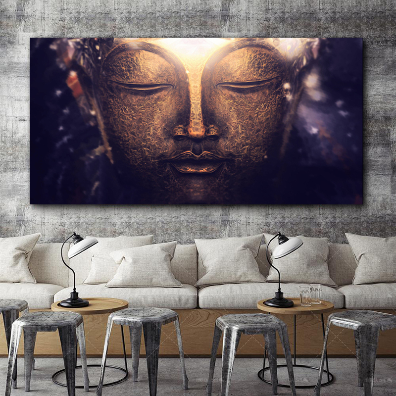Canvas Posters Buddha Painting Wall Art Pictures For Living Room Modern Home Decor Large Size Decorative Prints Sofa Bedside