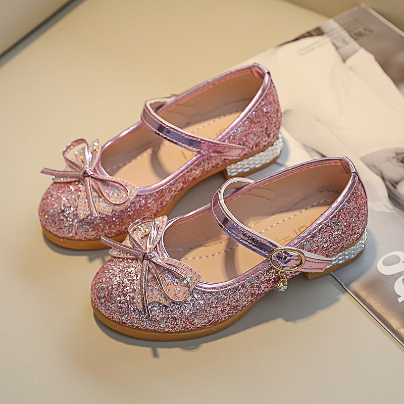 Size 26-36 Girls High Heel Sequined Shoes For Kids Bowknot Crystal Princess Dancing Shoes For Children Girls Catwalk Show Shoes, Black 
Size 26-36 Girls High Heel Sequined Shoes For Kids Bowknot Crystal Princess Dancing Shoes For Children Girls Catwalk Show Shoes, Black