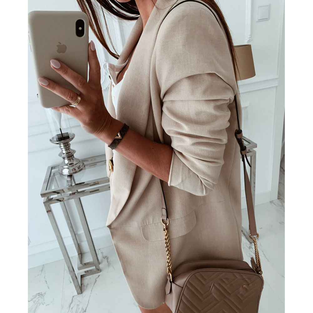 Women White Blazers and Jackets Female Long Sleeve Thin Blouse Casual Basic Jacket Autumn Coats 210428