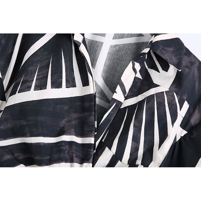 Summer Women 2 Pieces Set Print Cropped Shirt and Pleated Mini Skirt Chic Lady Fashion Casual & Suit 210517