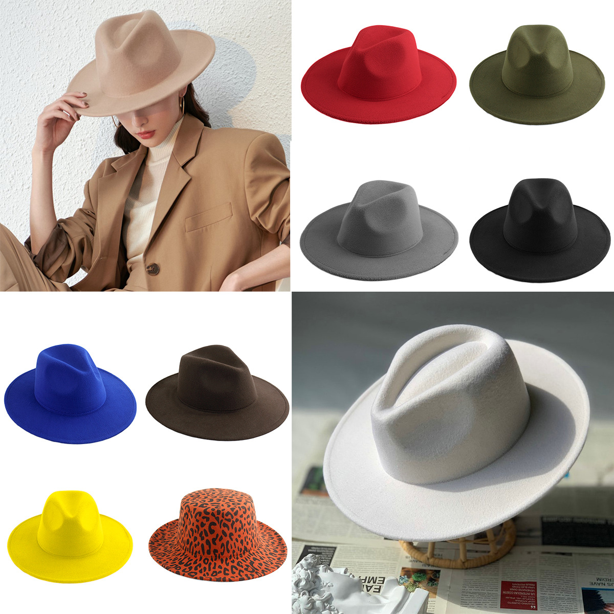 Men Women jazz hats autumn Winter Fedora hat Imitation Wool Mens Fashion sun Fedoras Chapeau caps Stingy Brim panama cap, Blue;gray
Men Women jazz hats autumn Winter Fedora hat Imitation Wool Mens Fashion sun Fedoras Chapeau caps Stingy Brim panama cap, Blue;gray