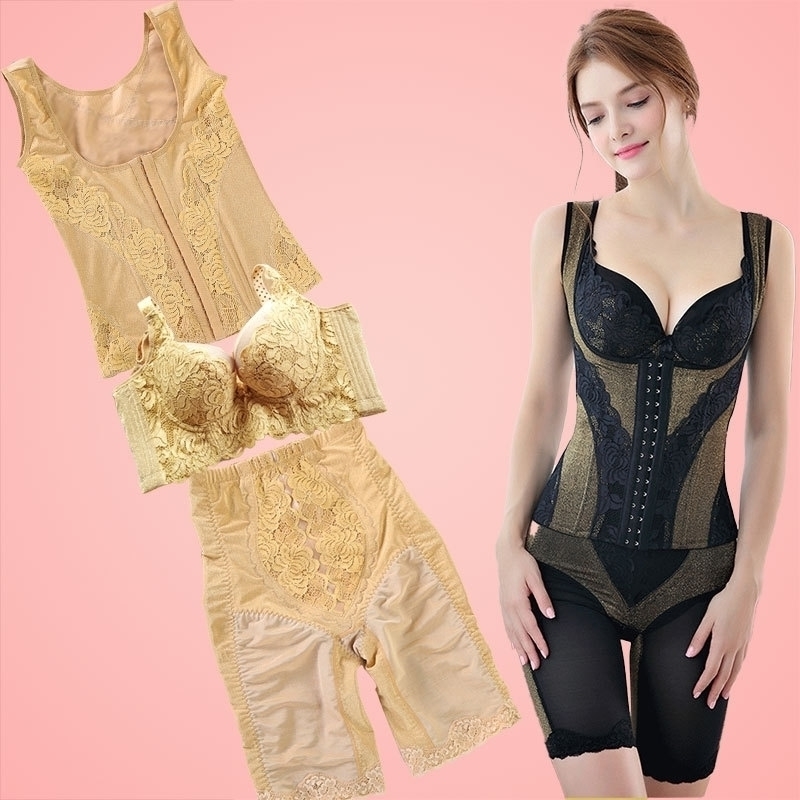 Lycra Beauty salon split fabric aromatherapy three piece set abdominal girdle body shaping clothing label, Black / essential oil thick cup bra
Lycra Beauty salon split fabric aromatherapy three piece set abdominal girdle body shaping clothing label, Black / essential oil thick cup bra