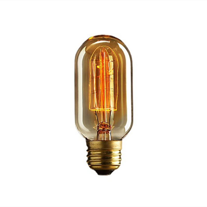 Special lighting Filament Straight Firework Art light bulb vintage Edison lamp E27 Halogen Bulbs Free Ship T45-12; D1.0
