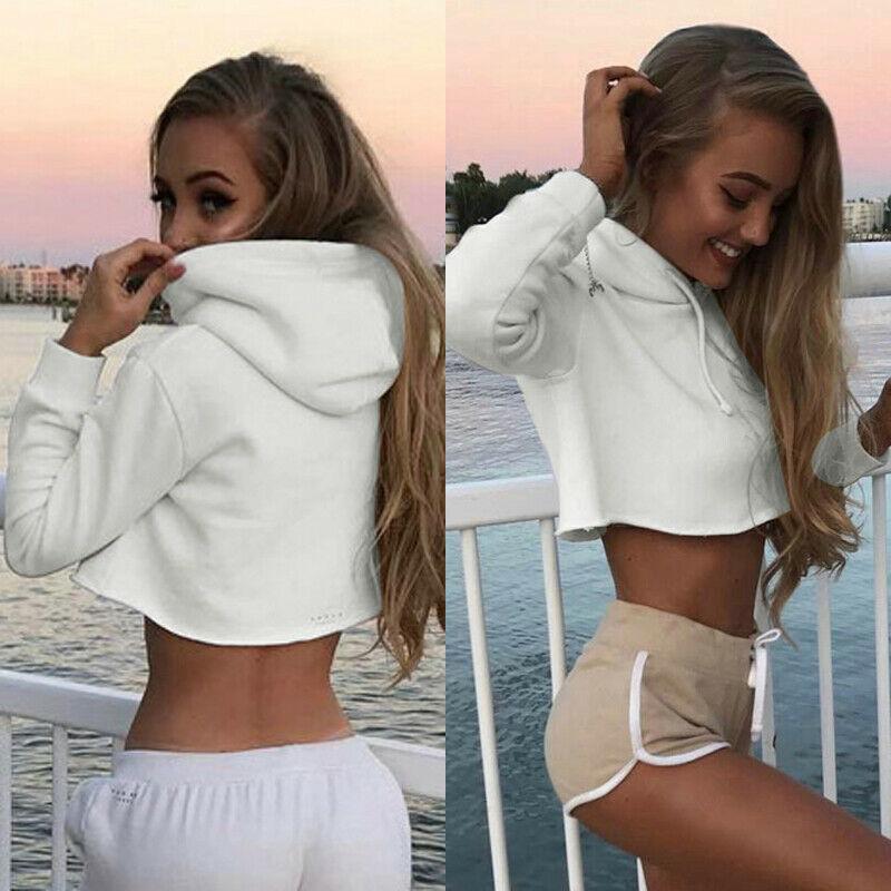 Women' Hoodies & Sweatshirts Hirigin Summer Long Sleeve Hoodie Sweatshirt Jumper White Crop Tops Pullover Spring Autumn Casual Clothes
Women' Hoodies & Sweatshirts Hirigin Summer Long Sleeve Hoodie Sweatshirt Jumper White Crop Tops Pullover Spring Autumn Casual Clothes