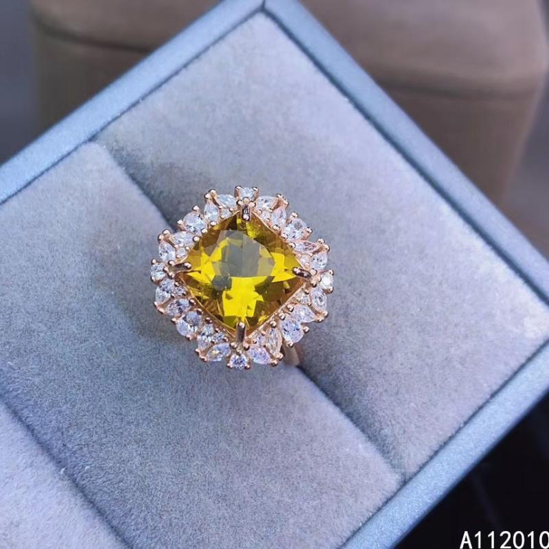 Fine Jewelry 925 Sterling Silver Inlaid Citrine Gemstone Female Ring Noble Selling Cluster Rings
Fine Jewelry 925 Sterling Silver Inlaid Citrine Gemstone Female Ring Noble Selling Cluster Rings
