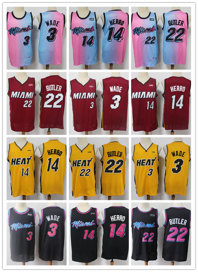 2021 Mens Throwback jerseys Dwyane 3 Wade Tyler 14 Herro Jimmy 22 Butler Basketball Shorts Basketball Jerseys pink Black, Black;red
2021 Mens Throwback jerseys Dwyane 3 Wade Tyler 14 Herro Jimmy 22 Butler Basketball Shorts Basketball Jerseys pink Black, Black;red