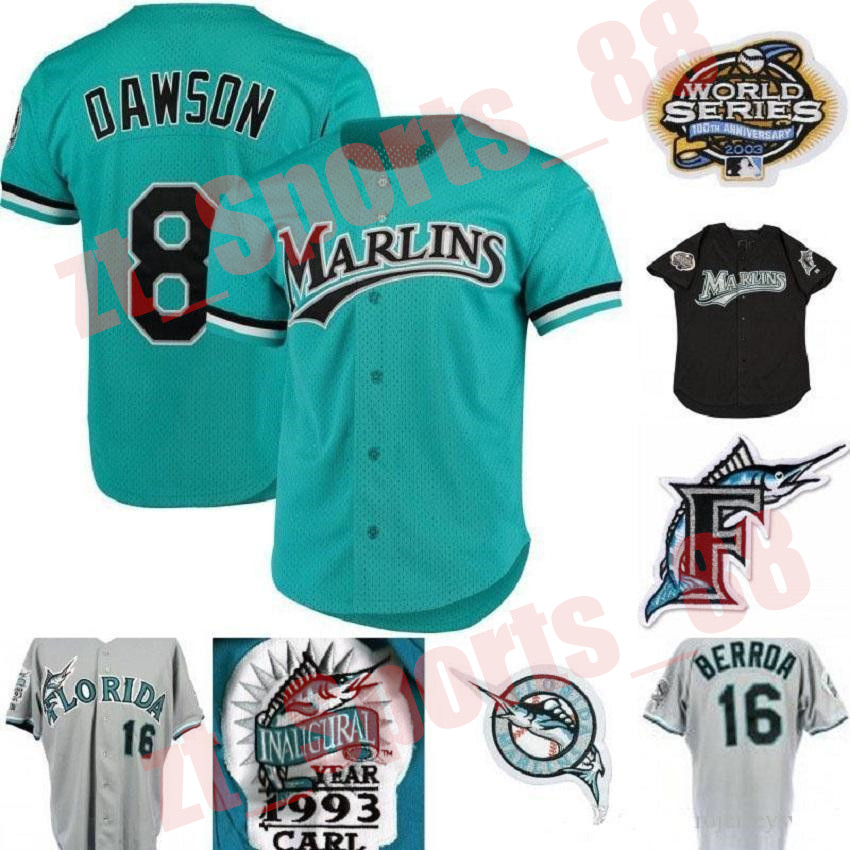 Mens Marlins Jersey 8 Andre Dawson 24 Richie Lewis13 John Boles 16 Geronimo Berroa 31 Mike Piazza 35 Dontrelle Willis Retro, As shown in illustration
Mens Marlins Jersey 8 Andre Dawson 24 Richie Lewis13 John Boles 16 Geronimo Berroa 31 Mike Piazza 35 Dontrelle Willis Retro, As shown in illustration