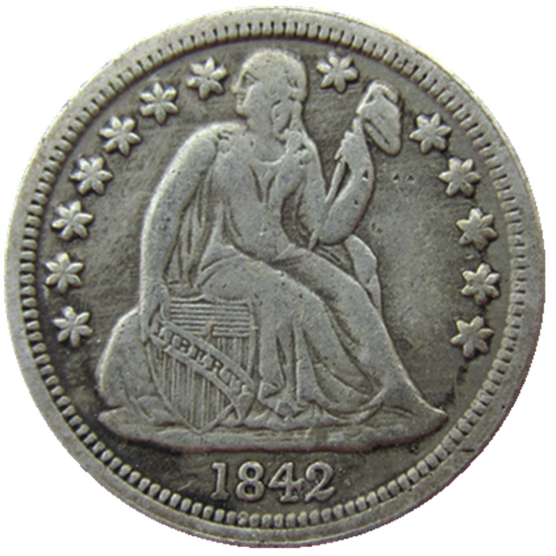 US 1842 P/S Liberty Seated Dime Silver Plated Copy Coin Craft Promotion Factory Price nice home Accessories Silver Coins
US 1842 P/S Liberty Seated Dime Silver Plated Copy Coin Craft Promotion Factory Price nice home Accessories Silver Coins