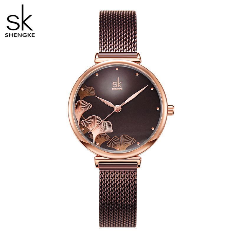 Shengke New Design Women Watches Elegant 32MM Dial Coffee Mesh Band Reloj Mujer Japanese Quartz Movement Luxury Relogio Femininog, Rosegold
Shengke New Design Women Watches Elegant 32MM Dial Coffee Mesh Band Reloj Mujer Japanese Quartz Movement Luxury Relogio Femininog, Rosegold