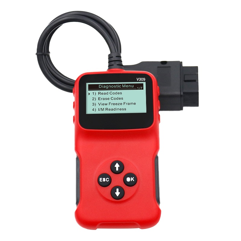 8-15.5V Multiple Languages V309 Car Fault Diagnostic Scanner OBD OBD2 ELM327 Code Reader Check Tool