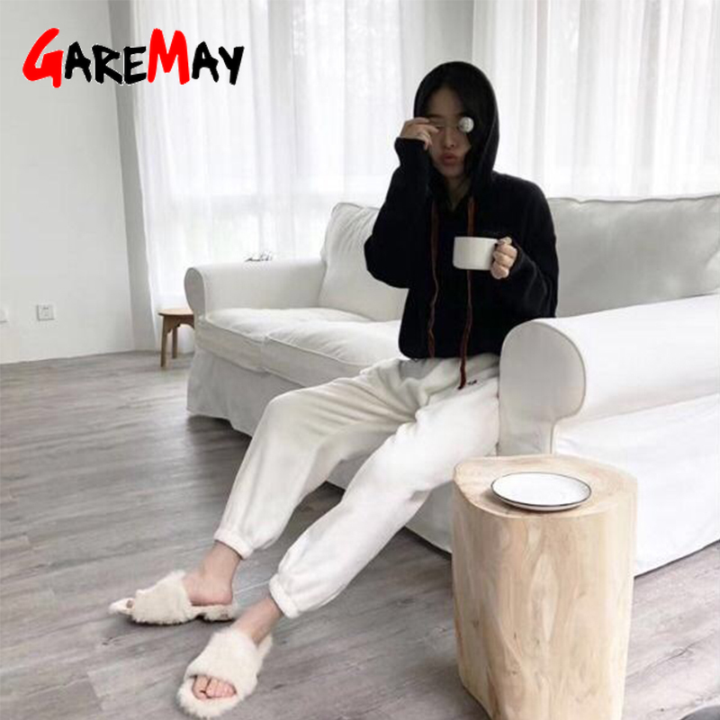 Lady Flannel Pants Women's Sleep Pajama Autumn Winter Warm Home Wear Fleece Casual Long Pant Pyjama Thick Trousers Sleepwear 210428
