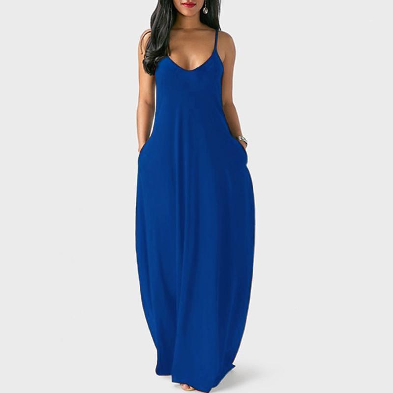 Women' Summer Long Dress Loose Sexy Spaghetti Straps Sleeveless Pockets Solid Color Maxi Casual Plus Size Beach Dresses, Black
Women' Summer Long Dress Loose Sexy Spaghetti Straps Sleeveless Pockets Solid Color Maxi Casual Plus Size Beach Dresses, Black