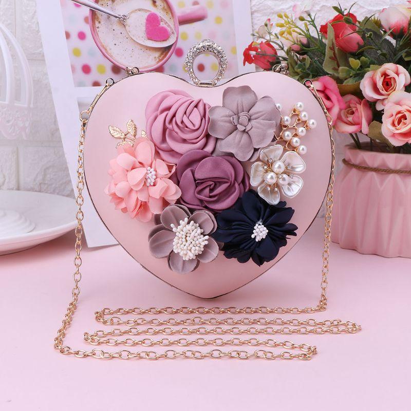 Women Floral Rhinestone Leather Clutch Shoulder Bags Heart Shaped Purse Evening Party Bridal Handbag D0UD, Black
Women Floral Rhinestone Leather Clutch Shoulder Bags Heart Shaped Purse Evening Party Bridal Handbag D0UD, Black