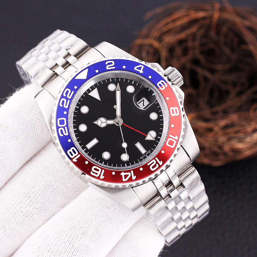 luxury watch Mens Watches GMT 40mm 2813 Between gold Stainless steel strap Sapphire mirror waterproof 50off, Slivery;brown
luxury watch Mens Watches GMT 40mm 2813 Between gold Stainless steel strap Sapphire mirror waterproof 50off, Slivery;brown