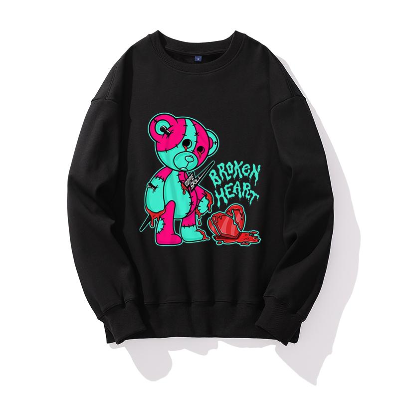 Men' Hoodies & Sweatshirts Casual Mens Clothing Teddy Bear Unisex Vintage Oversized Men 100% Cotton Broken Heart Logo Graphic, 030177s black
Men' Hoodies & Sweatshirts Casual Mens Clothing Teddy Bear Unisex Vintage Oversized Men 100% Cotton Broken Heart Logo Graphic, 030177s black