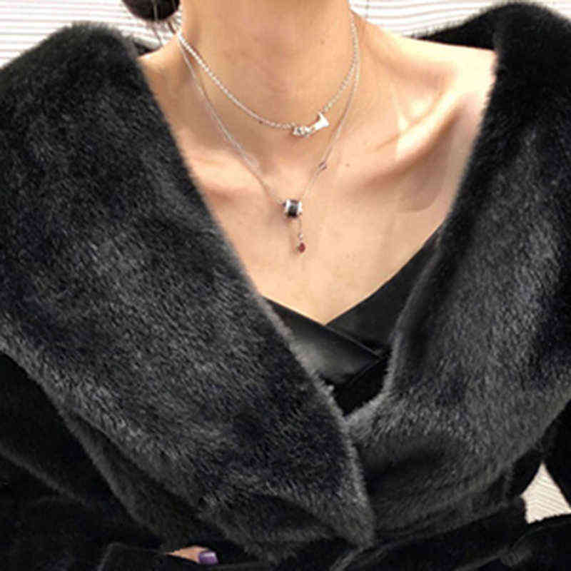Lautaro Winter Black Warm Oversized Faux Fur Cardigan Women Drop Shoulder Long Sleeve Sashes Loose Stylish Korean Fashion 211123