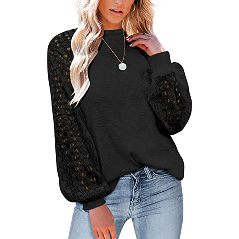 New Autumn and Winter T-shirt Bottoming Shirt, Cross-border Waffle-grass Stitching Round Neck Long-sleeved Top, White
New Autumn and Winter T-shirt Bottoming Shirt, Cross-border Waffle-grass Stitching Round Neck Long-sleeved Top, White