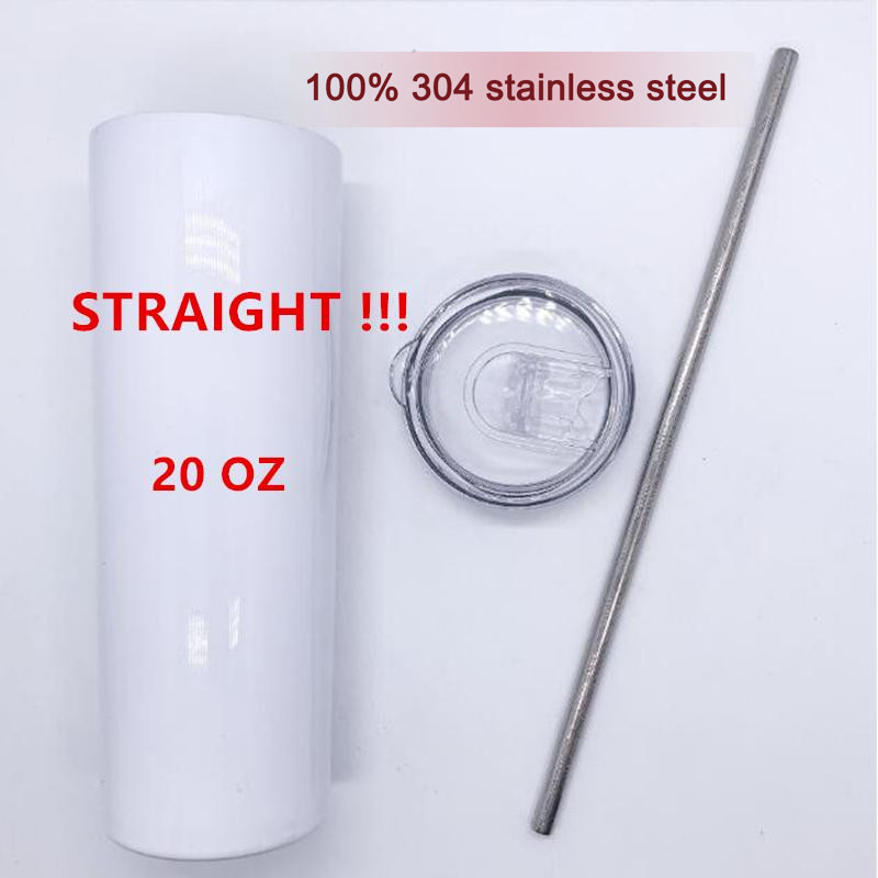 STRAIGHT! 20oz Sublimation Tumblers With Metal Straw 304 Stainless Steel Water Bottles Double Insulated Blank Outdoor Cups Mugs DHL Shipping FY4275, White
STRAIGHT! 20oz Sublimation Tumblers With Metal Straw 304 Stainless Steel Water Bottles Double Insulated Blank Outdoor Cups Mugs DHL Shipping FY4275, White