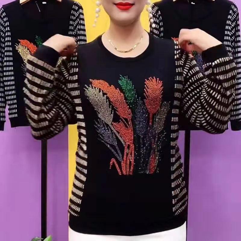 Women's Blouses & Shirts Spring Autumn Style Blouse Shirt Loose O -Neck Diamonds Long Sleeve Patchwork Korean Casual Top DD6628, White
Women's Blouses & Shirts Spring Autumn Style Blouse Shirt Loose O -Neck Diamonds Long Sleeve Patchwork Korean Casual Top DD6628, White