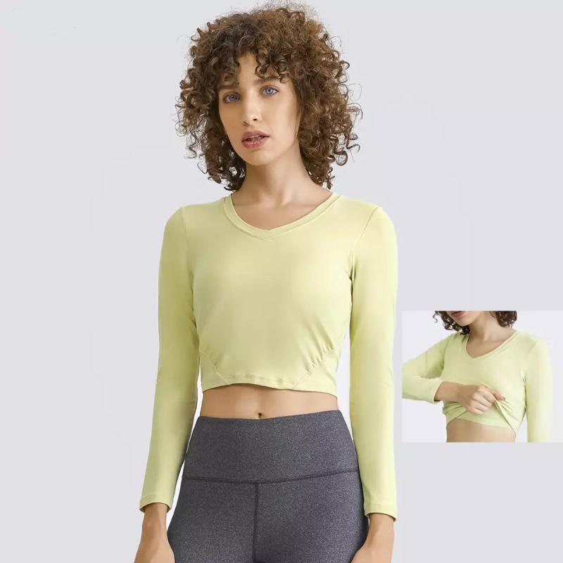 Yoga Outfit ZenYoga Sexy V-Neck Naked Feel Workout Top Shirts Women Padded Fitness Sport Cropped Tops Long Sleeve With Built In Bra, Black
Yoga Outfit ZenYoga Sexy V-Neck Naked Feel Workout Top Shirts Women Padded Fitness Sport Cropped Tops Long Sleeve With Built In Bra, Black