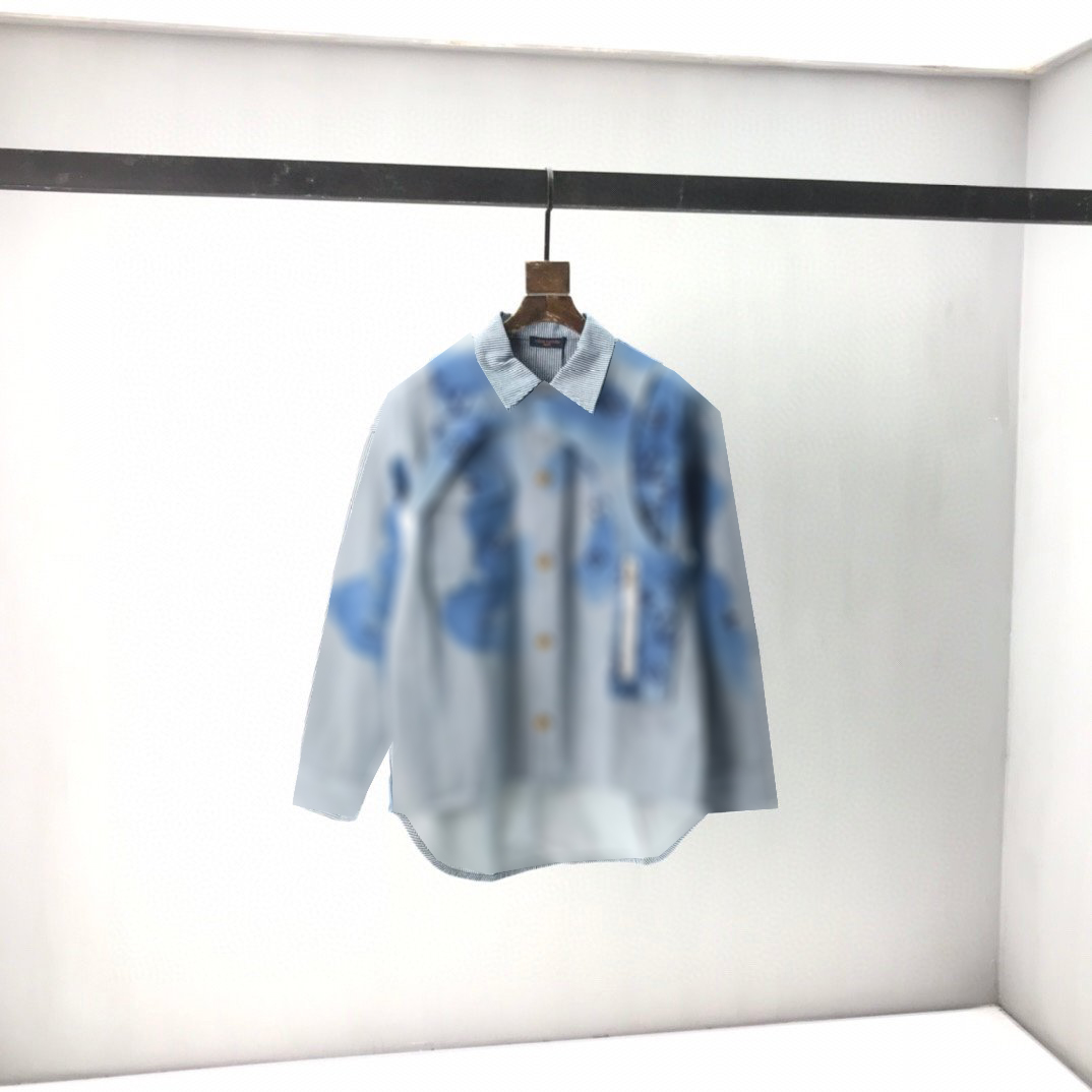 21ss European latest fashion line printing shirt men's designer luxury all-match men's high-quality cotton shirt comes with shawl hot fashion catwalk clothing, Blue
21ss European latest fashion line printing shirt men's designer luxury all-match men's high-quality cotton shirt comes with shawl hot fashion catwalk clothing, Blue