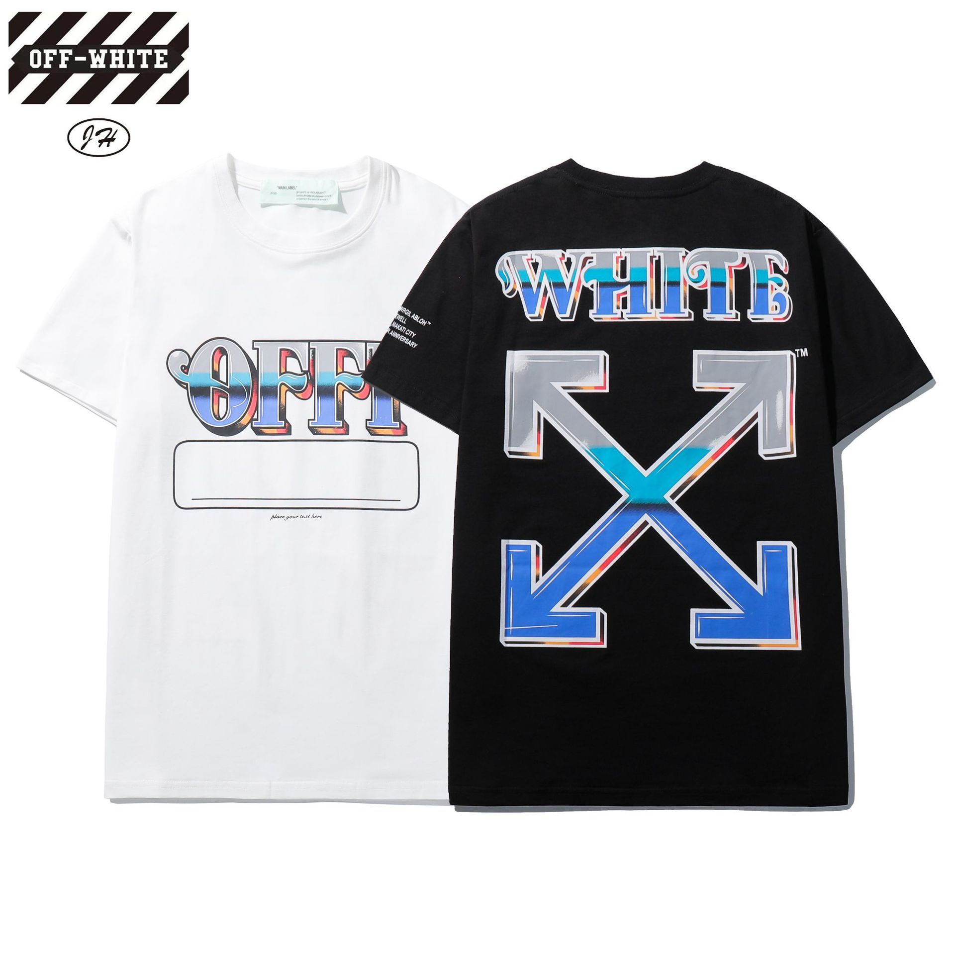 Fashion T Shirt Trendy Brand with Blue Arrow Letters on the Back, White;black
Fashion T Shirt Trendy Brand with Blue Arrow Letters on the Back, White;black