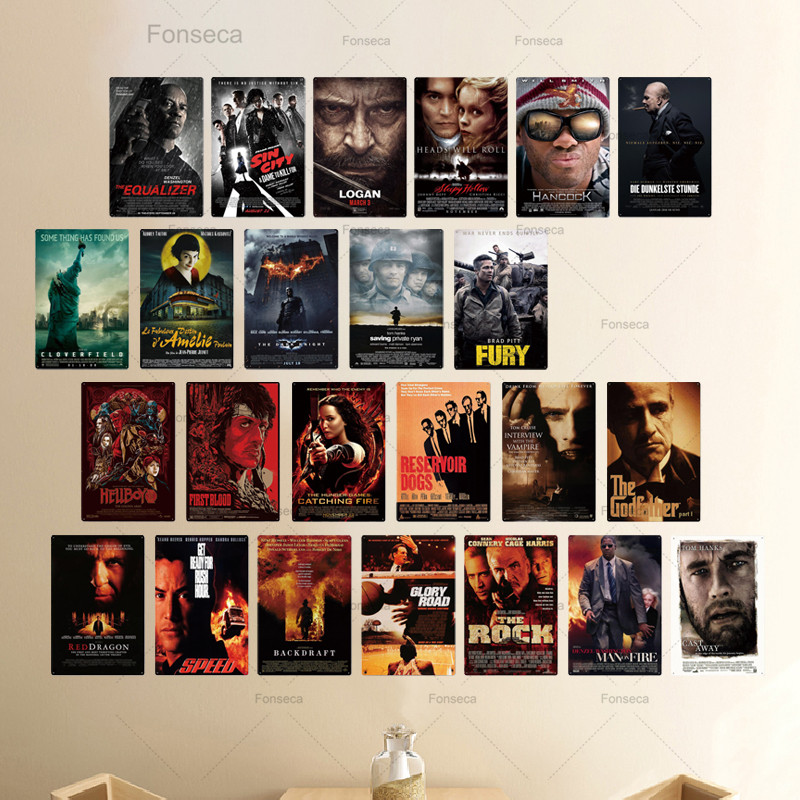 Movie Metal Posters Plaque Metal Vintage Film Metal Sign Tin Signs Wall Decor for Man Cave Bar Pub Club
Movie Metal Posters Plaque Metal Vintage Film Metal Sign Tin Signs Wall Decor for Man Cave Bar Pub Club