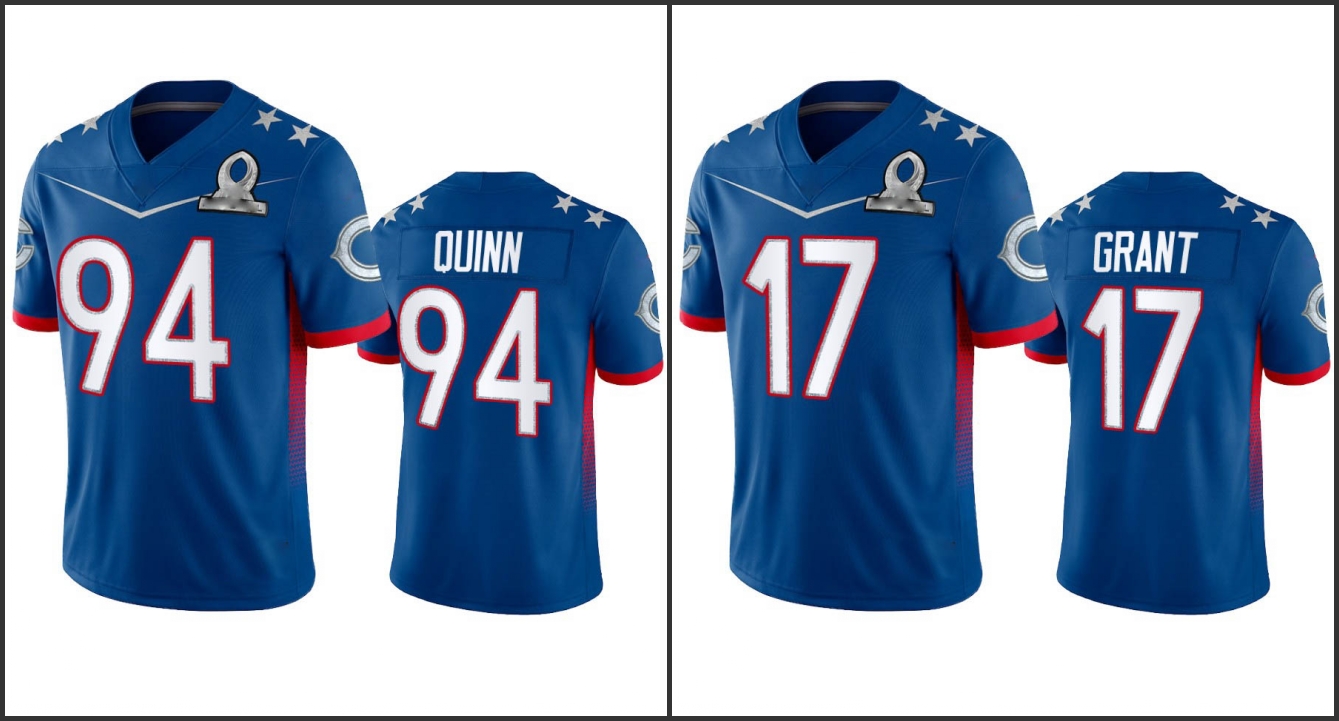 Jersey Chicago''Bears''Men #17 Jakeem Grant 94 Robert Quinn''NFL''Women Youth Custom Royal Game NFC Pro Bowl Jersey
Jersey Chicago''Bears''Men #17 Jakeem Grant 94 Robert Quinn''NFL''Women Youth Custom Royal Game NFC Pro Bowl Jersey
