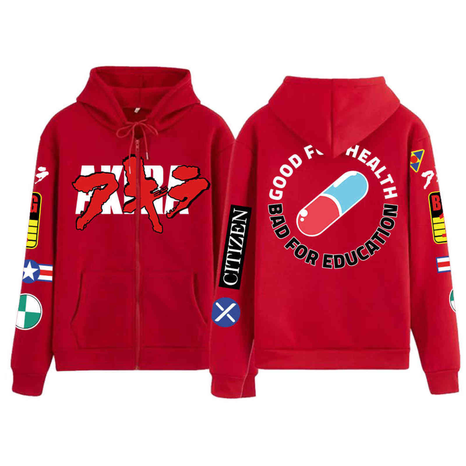 Anime Akira Cosplay Hoodies Akira Jacket Costume Sweatshirts With Zipper Cozy Tops Pullovers Sudadera felpa moletom Y1121, Red
Anime Akira Cosplay Hoodies Akira Jacket Costume Sweatshirts With Zipper Cozy Tops Pullovers Sudadera felpa moletom Y1121, Red