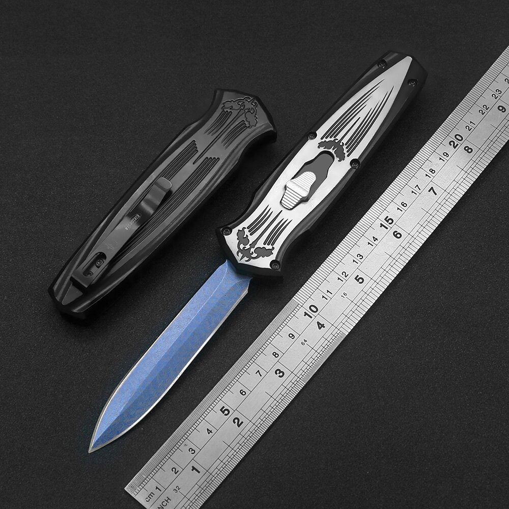 Heavy Duty Outdoor Portable OTF Hunting Camping automatic Knife 440 Plating Blue Pattern Blade Kitchen Dinner Cutter Holiday Gifts
Heavy Duty Outdoor Portable OTF Hunting Camping automatic Knife 440 Plating Blue Pattern Blade Kitchen Dinner Cutter Holiday Gifts