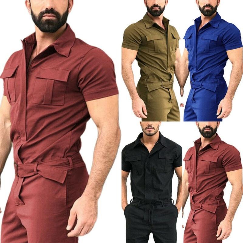 Men' Pants Men Casual Romper Short Sleeve Playsuit One Piece Work Jumpsuit Cargo Long Pant, Green
Men' Pants Men Casual Romper Short Sleeve Playsuit One Piece Work Jumpsuit Cargo Long Pant, Green