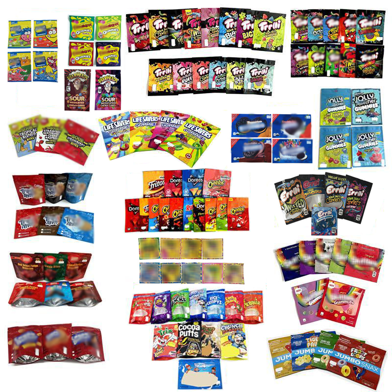 Empty edibles packaging bags Infused Snacks cereal bar cheetos trrlli medible packs custom OEM mylar bags
Empty edibles packaging bags Infused Snacks cereal bar cheetos trrlli medible packs custom OEM mylar bags
