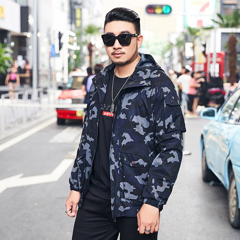 Plus Size Clothing Autumn Jacket Men Fashion Windbreaker Male Hooded Colorful Camouflage Coat 8XL 6XL 7XL Mens Jacket Large Size 210518