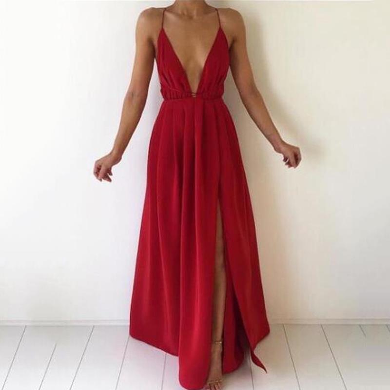 empire summer maxi dress womens dresses women solid color deep v neck sleeveless spaghetti strap backless high split long, Black;gray
empire summer maxi dress womens dresses women solid color deep v neck sleeveless spaghetti strap backless high split long, Black;gray