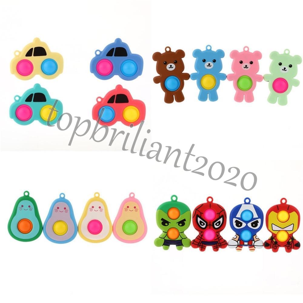 DHL Rainbow Cartoon Fidget Bubble Toys Key Chain Childrens Car Avocado Pioneer Autism Stress Relief Toys Keyring Pandent
DHL Rainbow Cartoon Fidget Bubble Toys Key Chain Childrens Car Avocado Pioneer Autism Stress Relief Toys Keyring Pandent