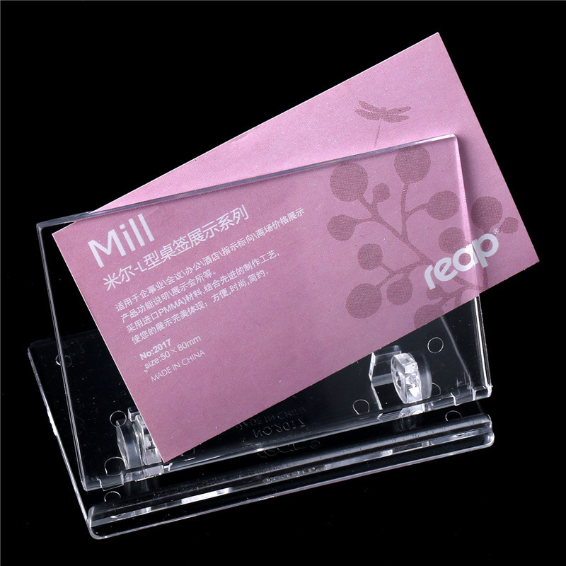 5-pack Reap Mill PS L-shape desk sign holder card display stand price tag service Label office club business restaurant