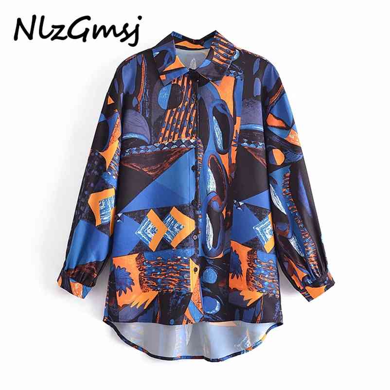 Blouse Women Spring Fashion Single-breasted Printing Long Sleeve Shirt Chic Casual Loose Oversize 03 210628, As picture
Blouse Women Spring Fashion Single-breasted Printing Long Sleeve Shirt Chic Casual Loose Oversize 03 210628, As picture