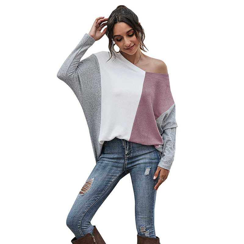 new fashion contrast color vneck longsleeved loose stitching street polyester casual home womens tshirt autumn s2xl, Khaki
new fashion contrast color vneck longsleeved loose stitching street polyester casual home womens tshirt autumn s2xl, Khaki