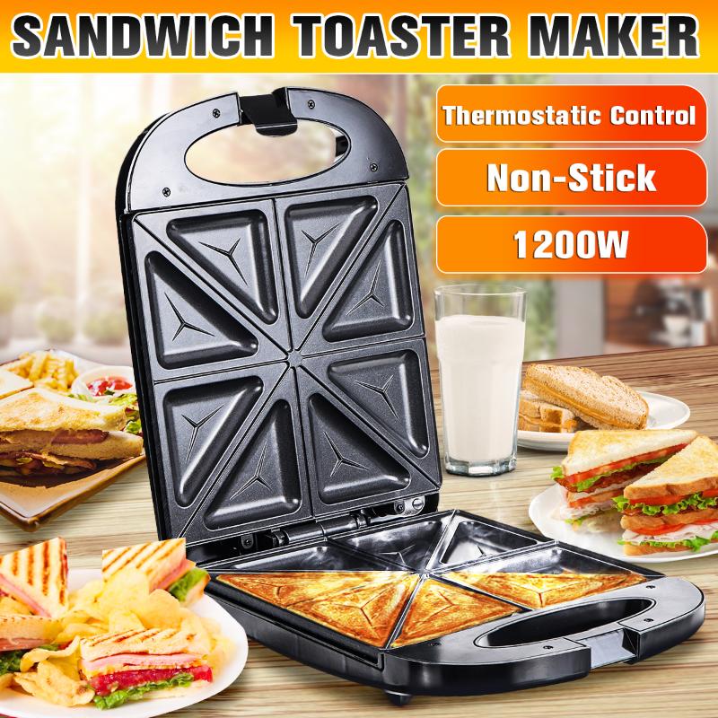 Electric Sandwich Maker 4 Slice Dual Toast Grill Non Stick Jaffle Press Waffle Cake Oven Breakfast Machine 1200W 220V Bread Makers
Electric Sandwich Maker 4 Slice Dual Toast Grill Non Stick Jaffle Press Waffle Cake Oven Breakfast Machine 1200W 220V Bread Makers