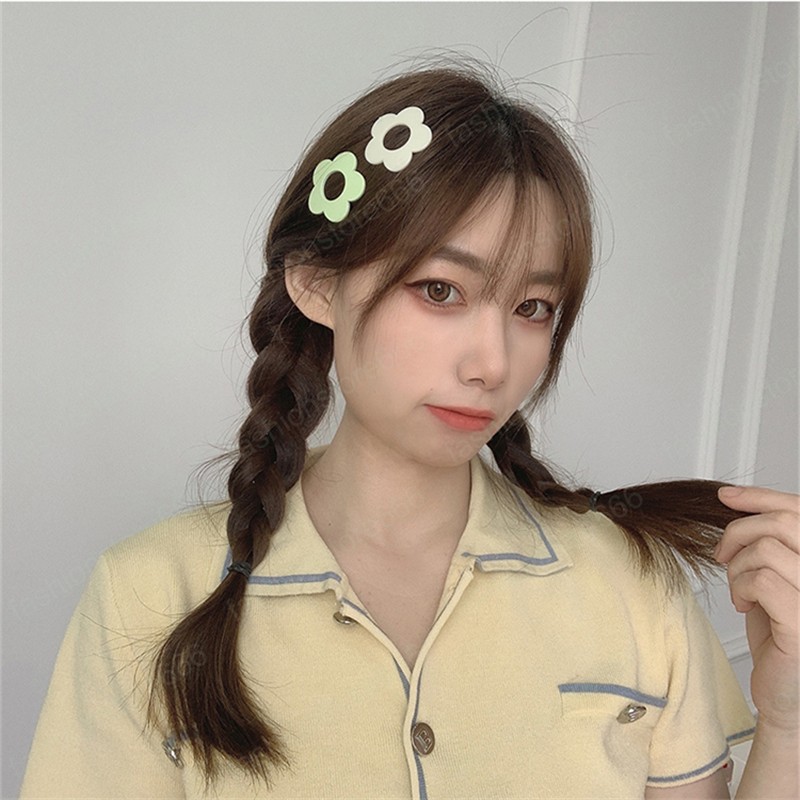 Colorful Resin Hair Clips Flower Barrette Sweet Hairgrips Geometry Hairpin for Women Girls Hair Accessories