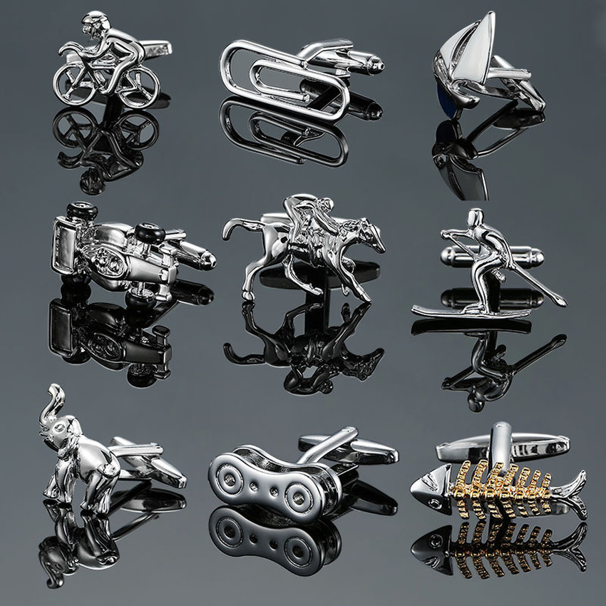 French men's shirt metal brass Enamel cufflinks bike bus Cuff links business suit sleeve button for men Fashion jewelry will and sandy, Silver
French men's shirt metal brass Enamel cufflinks bike bus Cuff links business suit sleeve button for men Fashion jewelry will and sandy, Silver