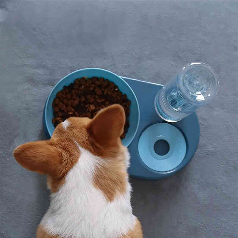 Pet Drinker Feeder Slow Food Dual Purpose Pet Bowl Dog Food Feeder Cat Puppy Feeding Supplies Small Dog Accessories