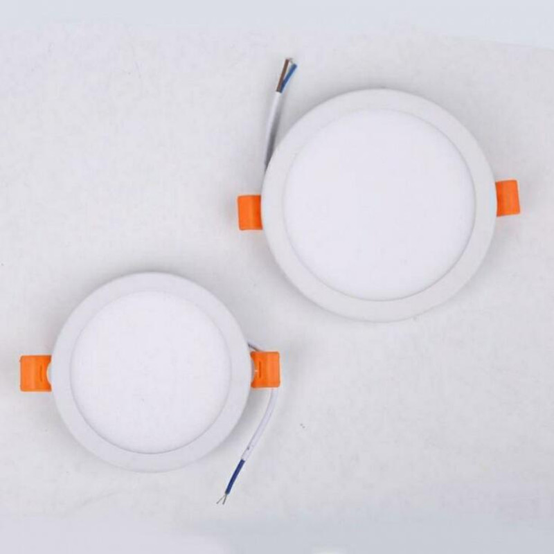 Ultra Thin Square LED Panel Light 6W 8W 15W 20W Aluminum Round Ceiling Recessed Downlight Open Hole Adjustable AC 85-265V 220V