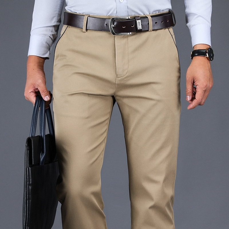 Casual 2020 new loose straight pants autumn and winter elastic business middle-aged trousers men's, Khaki
Casual 2020 new loose straight pants autumn and winter elastic business middle-aged trousers men's, Khaki