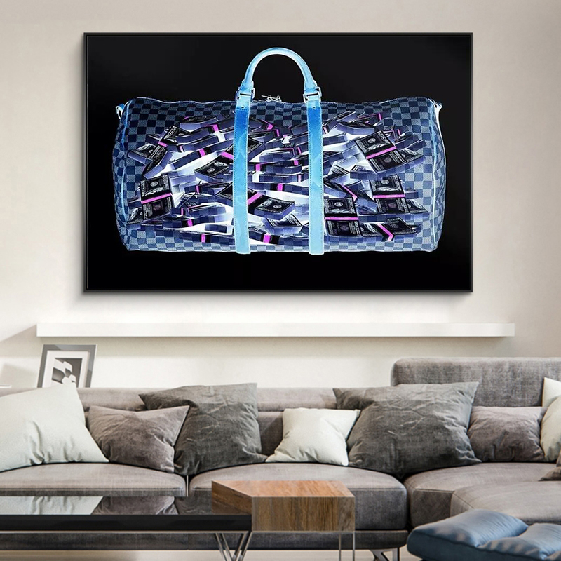 Modular Hd Printed Pictures Modern Home Decoration Bag Money 1 Piece Painting Canvas Poster Frame For Living Room Wall Artwork