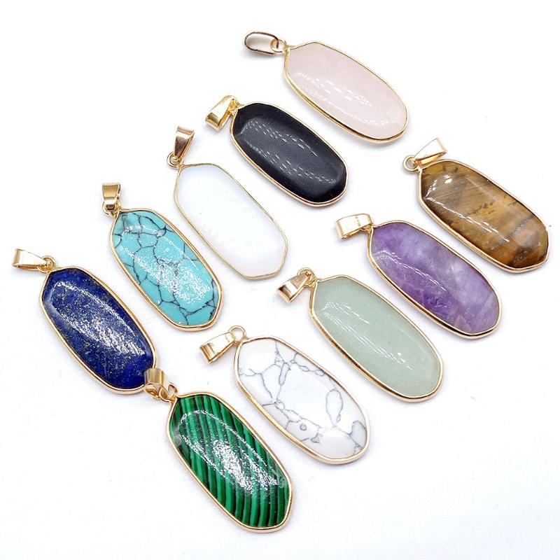 Charms Gold Plating Hexagon Synthetic Blue Pink Quartz Kallaite Stone Pendant Geometric Accessories Jewelry For Women 15*30MM, Bronze;silver
Charms Gold Plating Hexagon Synthetic Blue Pink Quartz Kallaite Stone Pendant Geometric Accessories Jewelry For Women 15*30MM, Bronze;silver