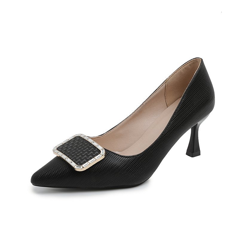 Sandals Spring Shallow Ladies Single Shoes Drop Metal Buckle High Heels Shoe Woman Pointed Toe Stiletto Women Pumps 61XA, Black
Sandals Spring Shallow Ladies Single Shoes Drop Metal Buckle High Heels Shoe Woman Pointed Toe Stiletto Women Pumps 61XA, Black